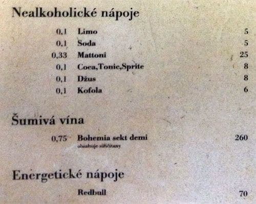 Sport menu