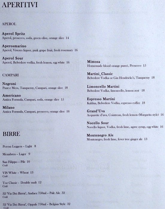 A Tavola Menu, Menu for A Tavola, Darlinghurst, Sydney Urbanspoon/Zomato