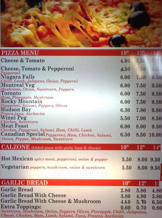 The Canadian Charcoal Pit Menu Zomato UK