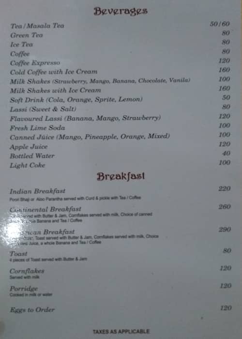 kesar menu