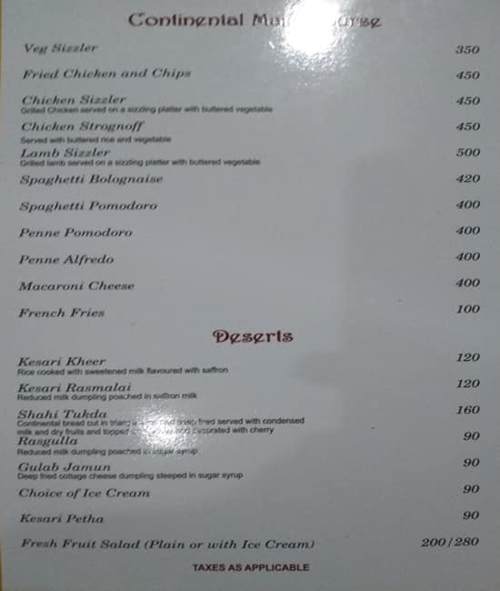 kesar menu