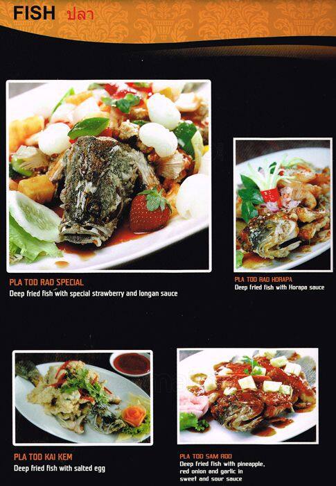 Horapa Seafood Thai Kitchen Menu