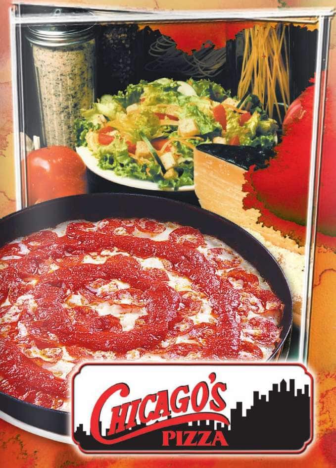 Chicago's Pizza menu, Menu restauracji Chicago's Pizza, McCordsville