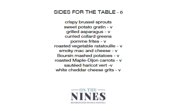 Menu At On The Nines Pub Bar Mooresville   8786c5e53e7f2163eebf7cdd8b0a1c75 