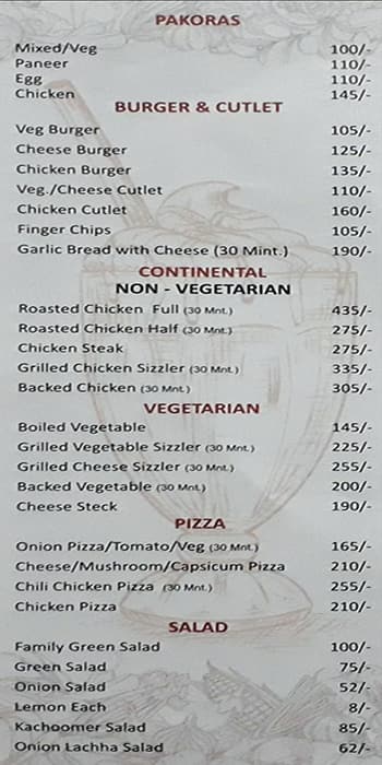 The Foodie Goodie Restaurant menu