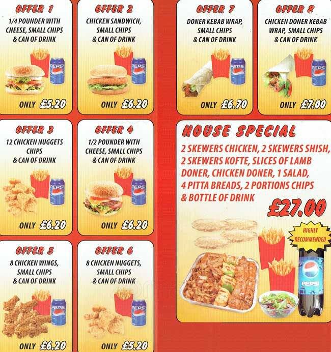 Perfect Kebab menu