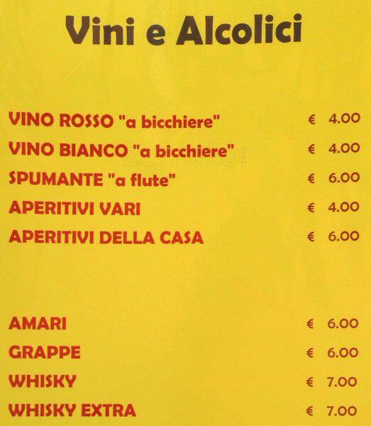 Menu di Bar L'incontro 