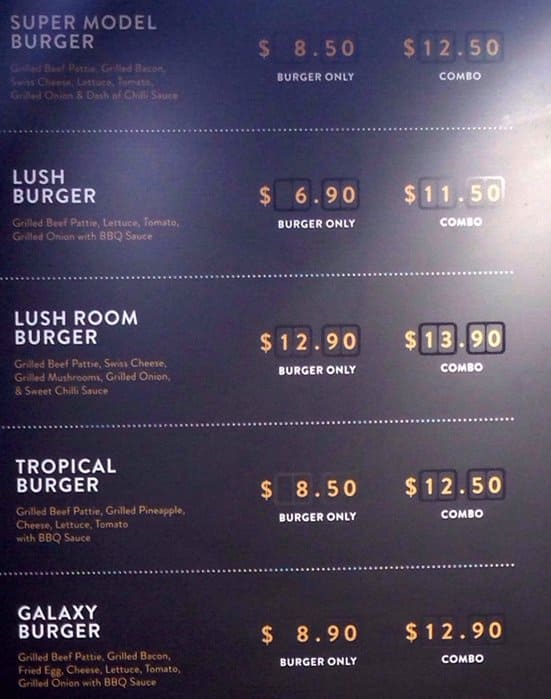 Lush Food Bar Menu, Menu for Lush Food Bar, Strathfield, Sydney