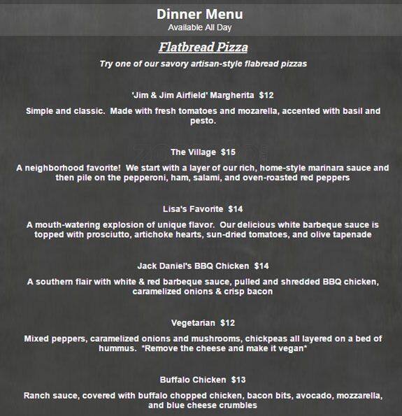 Menu at Village Wines pub & bar, Woodinville