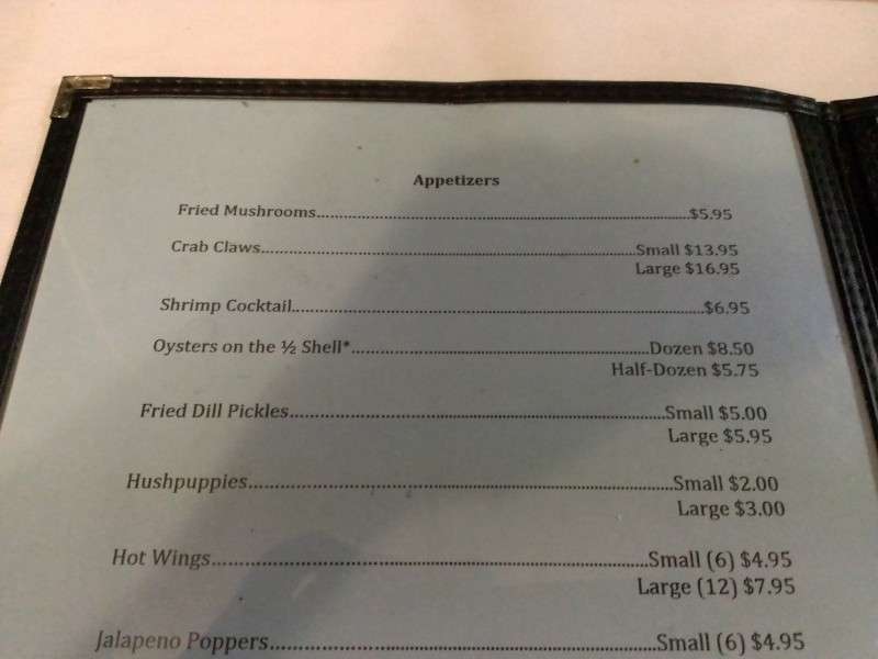 Menu at Blue Marlin Restaurant, Fairhope