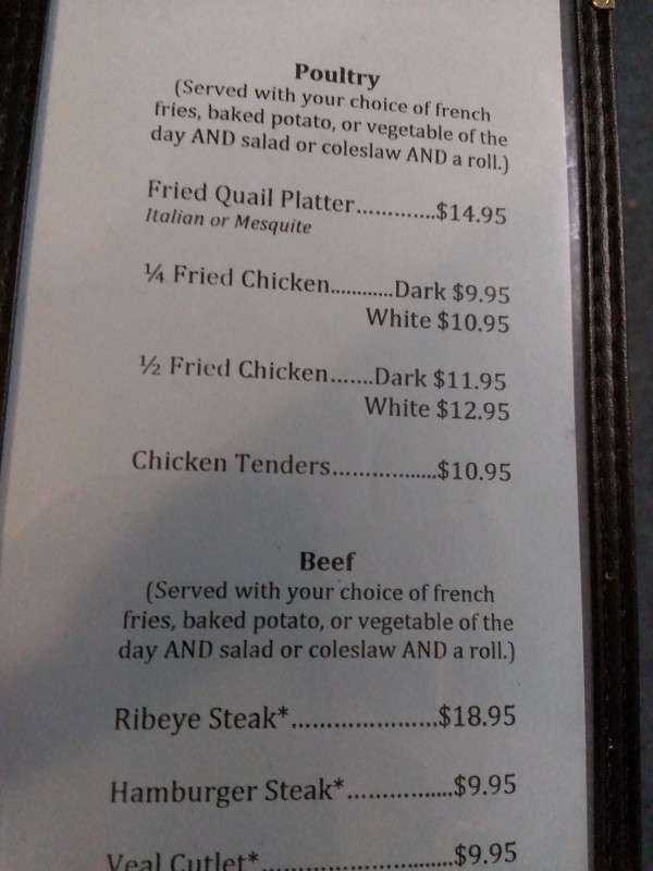 Menu at Blue Marlin Restaurant, Fairhope