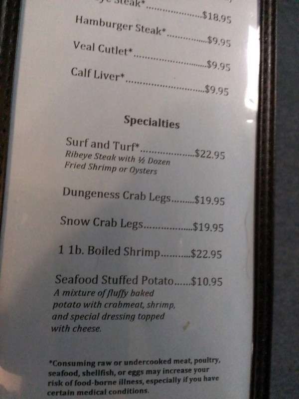 Menu at Blue Marlin Restaurant, Fairhope