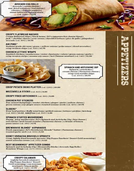 BJ's Restaurant and Brewhouse Menu Urbanspoon/Zomato