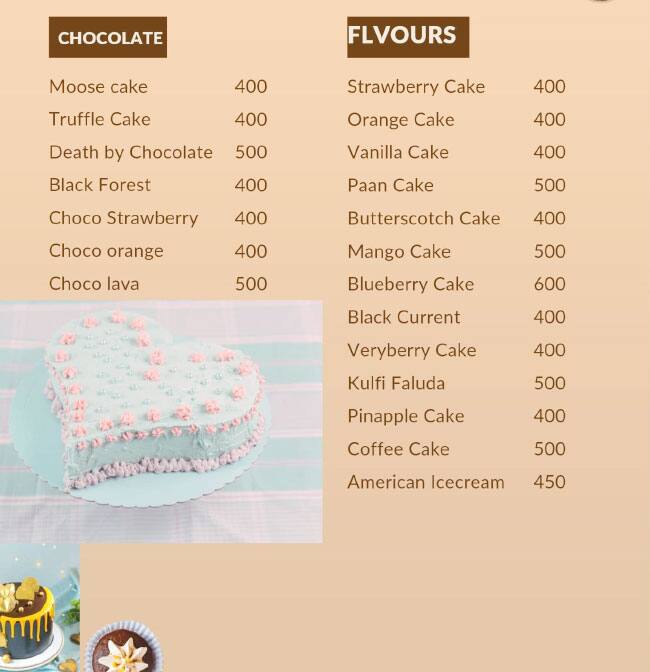 Menu of Angel Cake House, Vasai, Mumbai