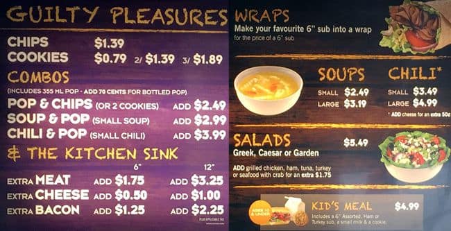 MR.SUB menu