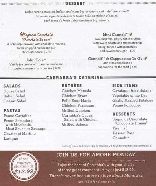 Carrabba'S Nutrition Facts | Blog Dandk