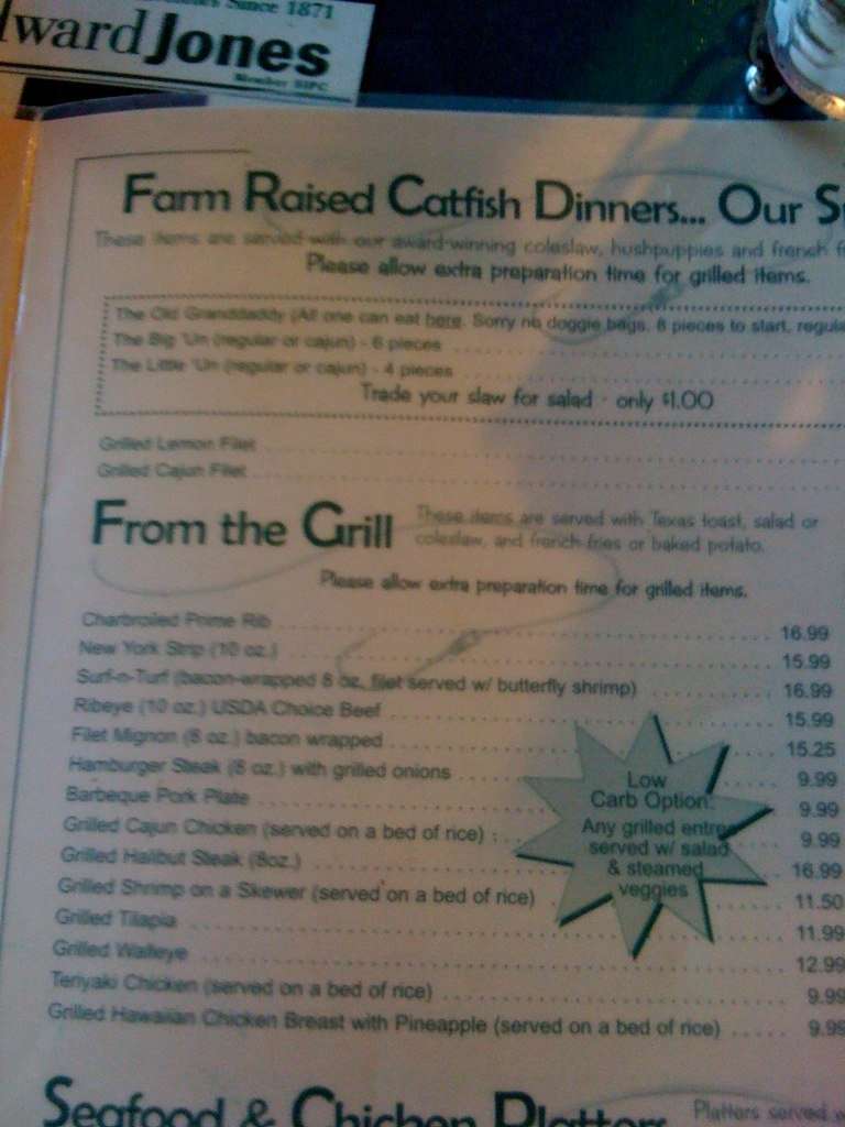 the fish house menu