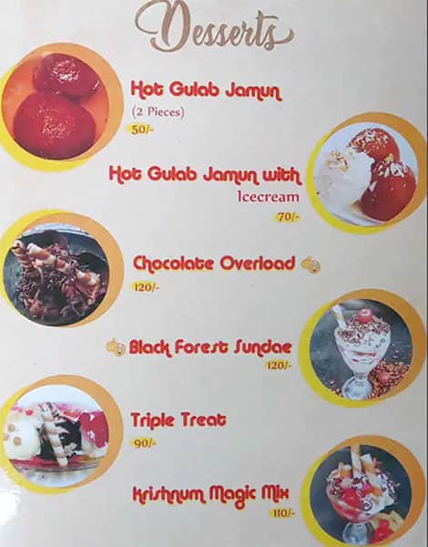 Krishnum Restaurant menu