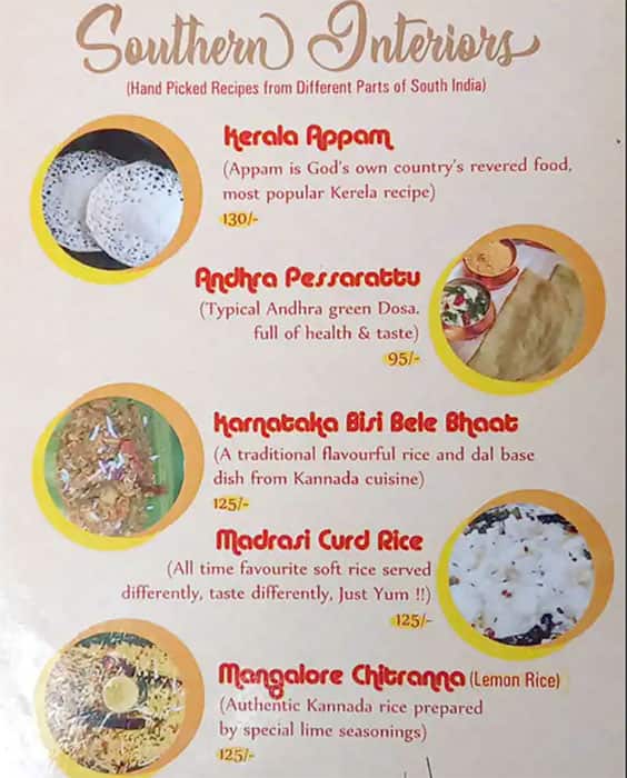 Krishnum Restaurant menu