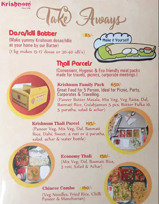 Krishnum Restaurant menu