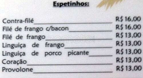 Kiosky da Rosa cardápio