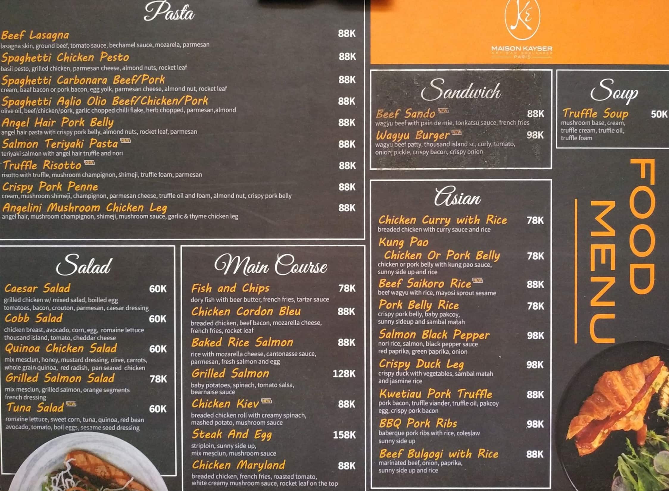 Maison Kayser Menu Menu For Maison Kayser Setiabudi Jakarta