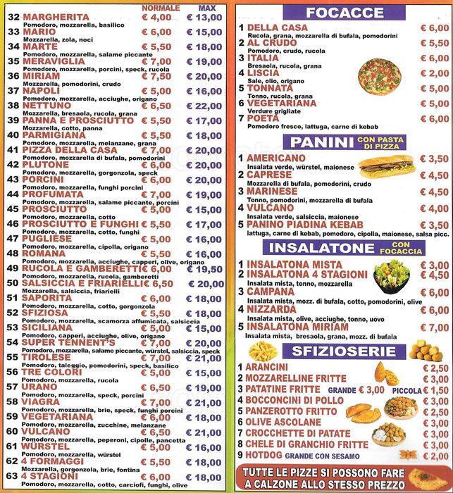 Menu di Il Poeta 