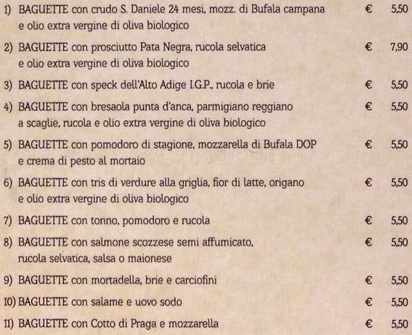 Menu di Il Pozzo since 1973 Roma 