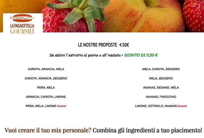 Menu di La Pagnottella Gourmet - Prati 