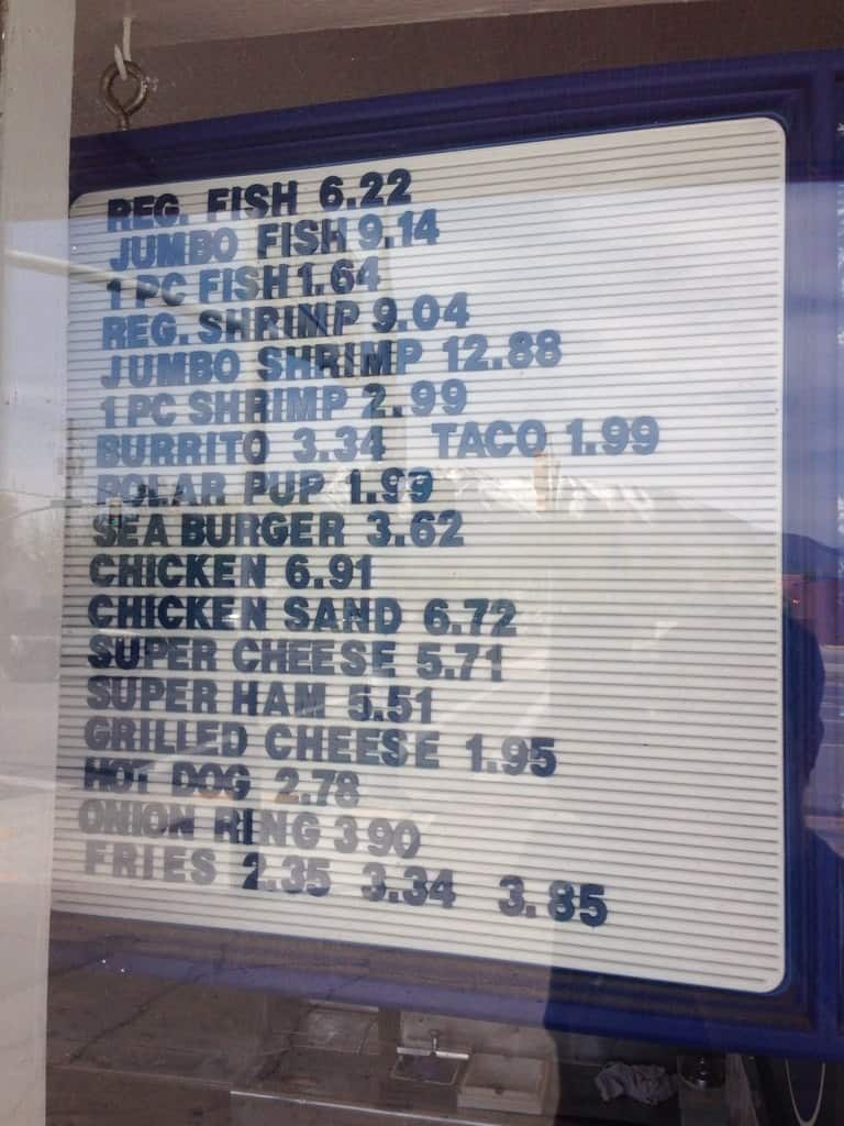 Menu at Glade's Drive Inn fast food, Spanish Fork