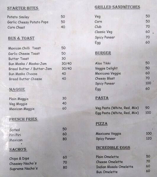 Menu at The Picket Fence Cafe, Pune