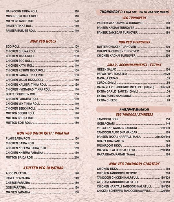 JUG's Kitchen menu