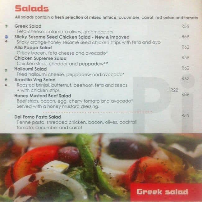 Pizza Del Forno Menu, Menu for Pizza Del Forno, Horizon View