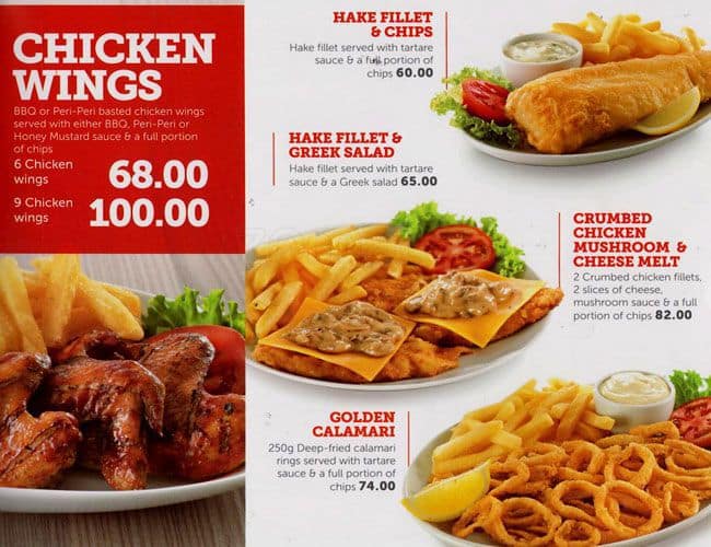 Menu at Wimpy restaurant, Umhlanga, Shop No 67B Gateway Climbing Wall 1 ...