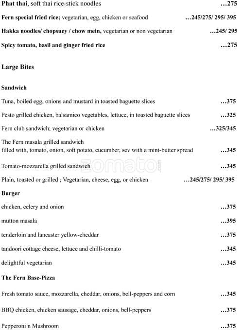 Conversation Restaurant Jaipur menu