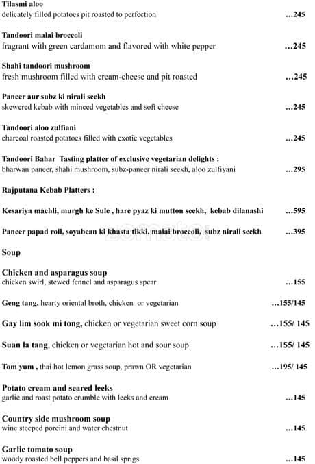 Conversation Restaurant Jaipur menu