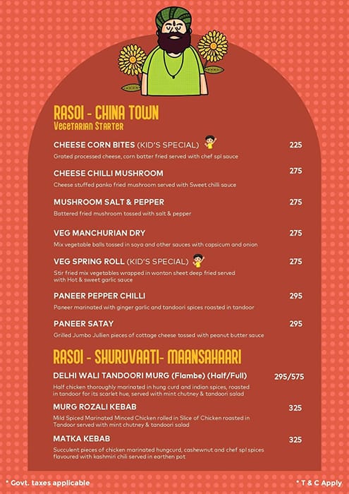 Satguru's Punjabi Rasoi menu