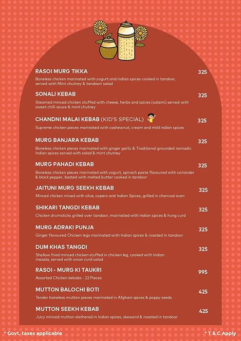 Satguru's Punjabi Rasoi menu