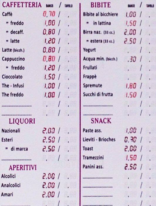 Menu di Aió Bistrò 