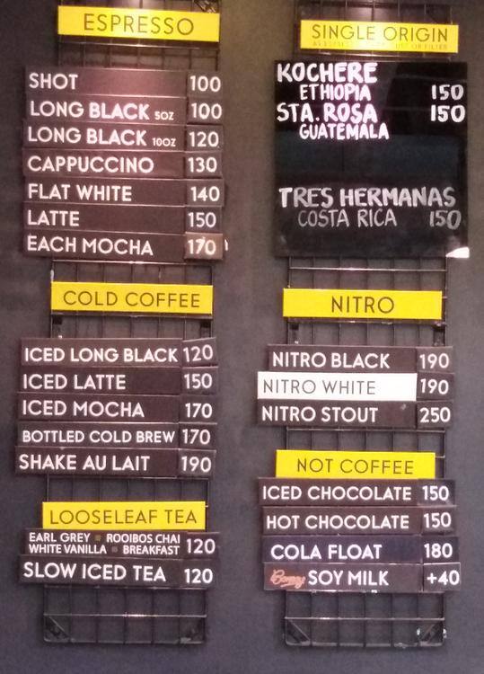 Menu at Exchange Alley Coffee House, Muntinlupa