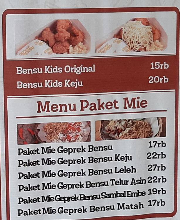 Geprek Bensu Menu Menu For Geprek Bensu Buahbatu Bandung