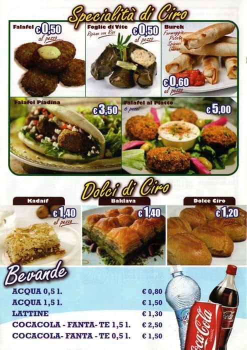 Menu di Ciro Kebab 