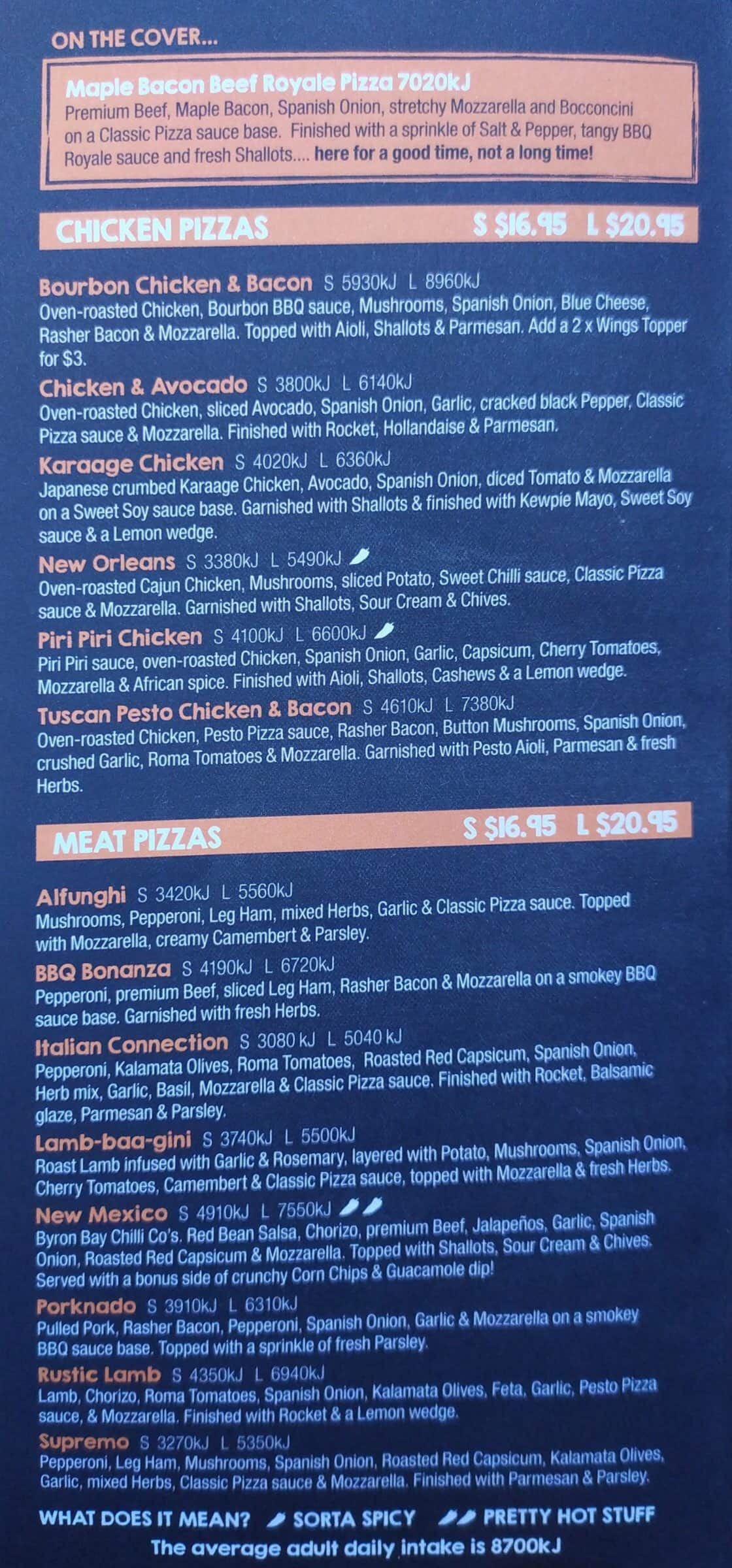 Menu at Pizza Capers restaurant, Wynnum, 82B Bay Terrace