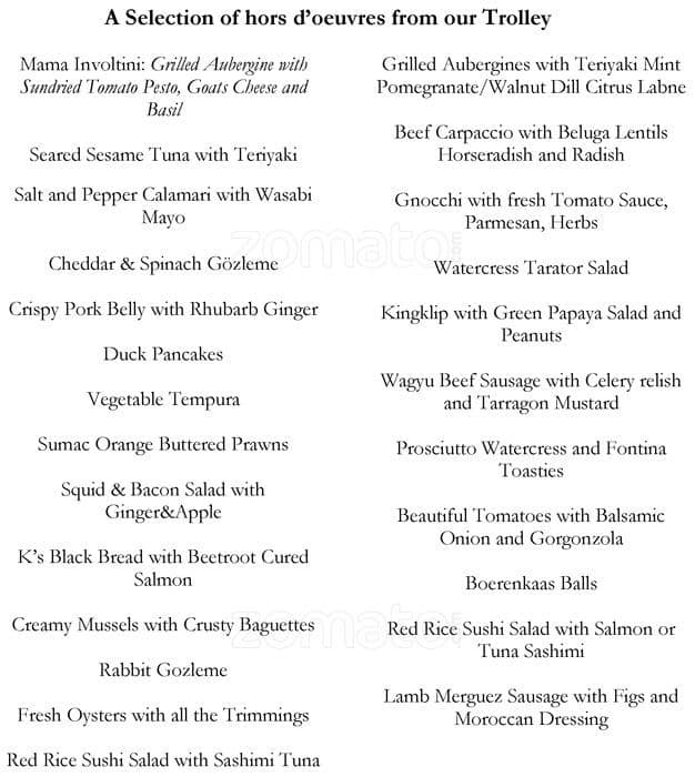 The Dining Room Menu, Menu for The Dining Room, Woodstock, Cape ... The Dining Room Menu, Menu for The Dining Room, Woodstock, Cape ...