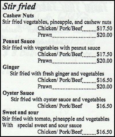 Menu At Tasty Thai Takeaway Restaurant, Christchurch