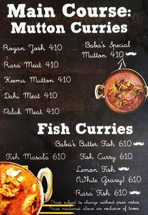 Baba Chicken Brs Nagar menu