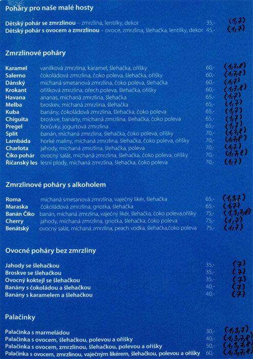 Čiko Bakery menu