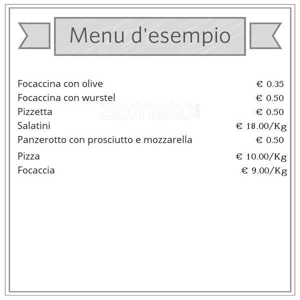 Menu di Pane e sfizi 