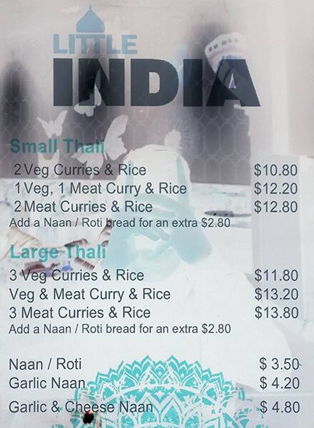 Little India melbourne menu