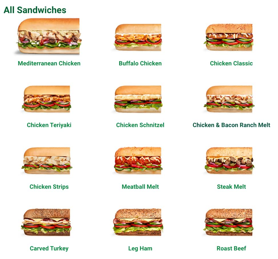 Subway Menu, Menu for Subway, Caboolture, Brisbane - Urbanspoon/Zomato